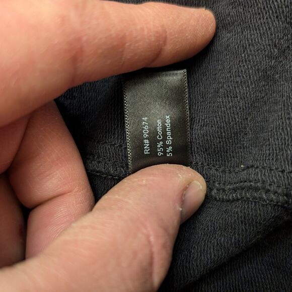 Boston Proper Women's French Terry Studded Utility Black Size M - Picture 8 of 8